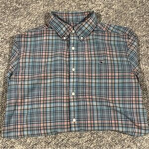 Vineyard Vines Blue/Pink Plaid Shirt Large